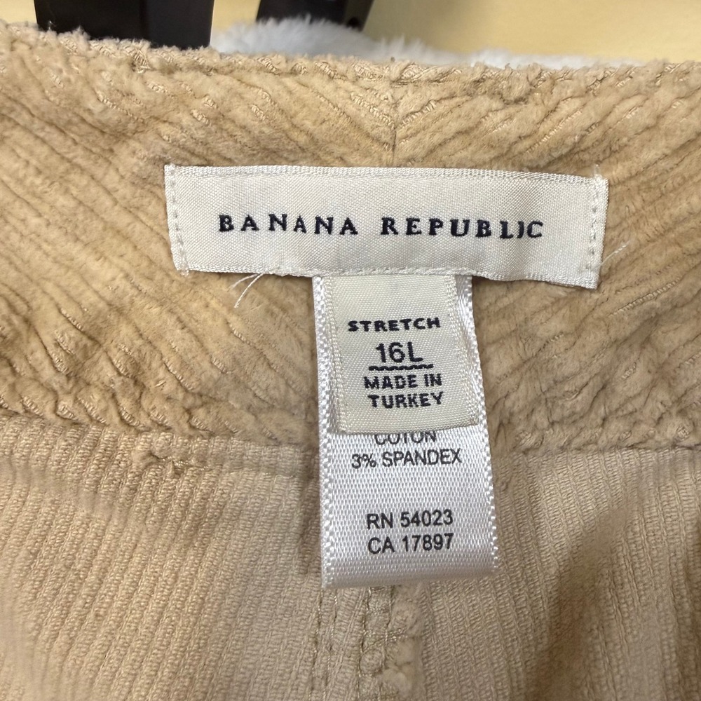 VTG Banana Republic 16L Corduroy Pants Tan Y2K Flare Wide Leg Long Academia - Picture 4 of 7